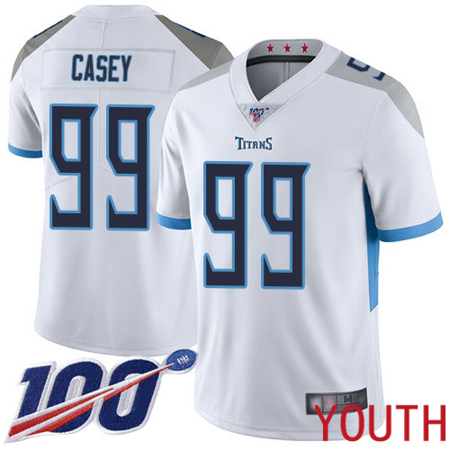 Tennessee Titans Limited White Youth Jurrell Casey Road Jersey NFL Football #99 100th Season Vapor Untouchable